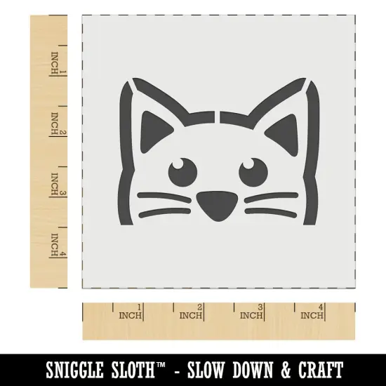 Peeking Cat Wall Cookie DIY Craft Reusable Stencil {6}