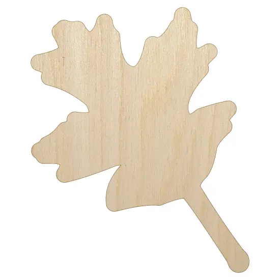Oak Leaf Solid Unfinished Wood Shape Piece Cutout for DIY Craft Projects {2}