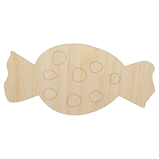 Polka Dot Candy Unfinished Wood Shape Piece Cutout for DIY Craft Projects {1}
