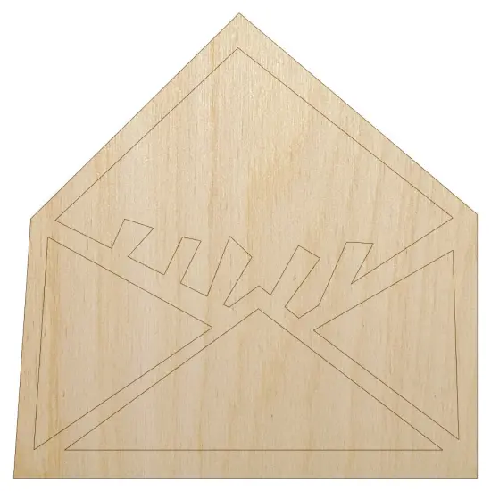 Envelope Letter Mail Doodle Unfinished Wood Shape Piece Cutout for DIY Craft Projects {7}
