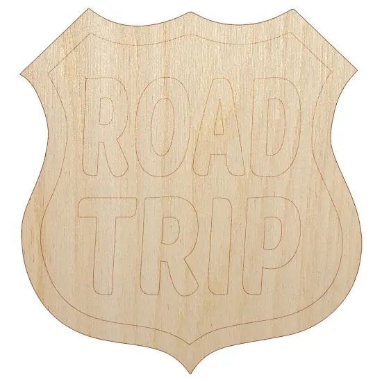 Road Trip Route Sign Travel Unfinished Wood Shape Piece Cutout for DIY Craft Projects {7}