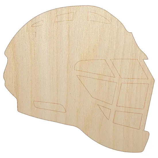 Lacrosse Helmet Unfinished Wood Shape Piece Cutout for DIY Craft Projects {7}