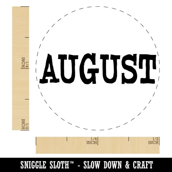 August Month Calendar Fun Text Self-Inking Rubber Stamp for Stamping Crafting Planners Red {1}