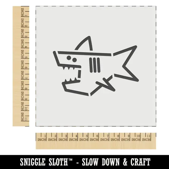 Shark Doodle Wall Cookie DIY Craft Reusable Stencil {1}