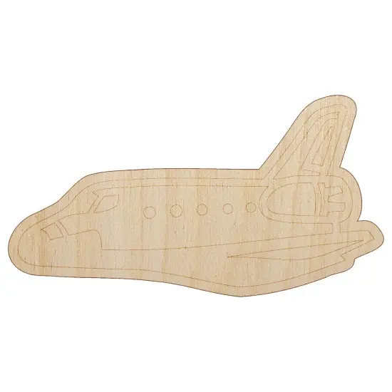 Space Shuttle Unfinished Wood Shape Piece Cutout for DIY Craft Projects {7}
