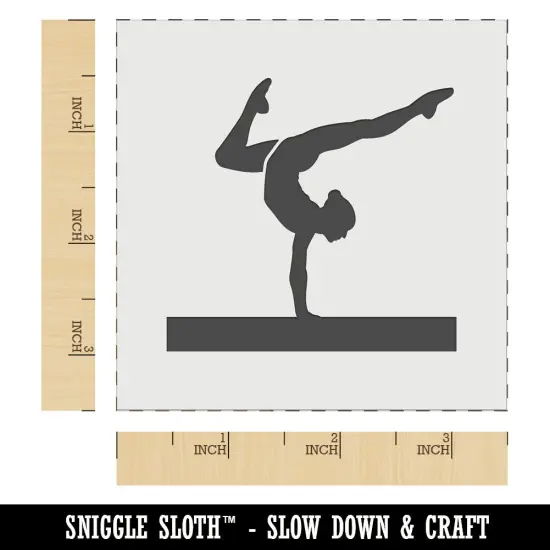 Balance Beam Artistic Gymnastics Wall Cookie DIY Craft Reusable Stencil {6}