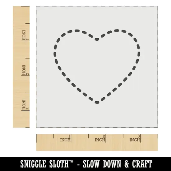 Heart Dashed Love Outline Wall Cookie DIY Craft Reusable Stencil {5}