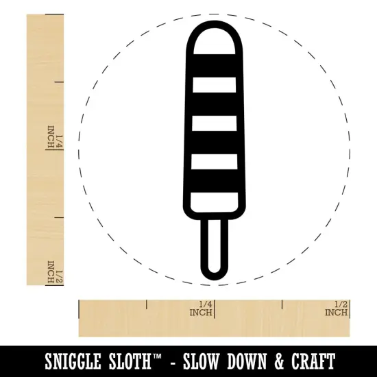 Single Ice Cream Bar Frozen Treat Popsicle Self-Inking Rubber Stamp for Stamping Crafting Planners Green {1}