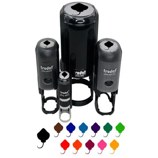 Stingray Skate Fish Silhouette Self-Inking Rubber Stamp Ink Stamper for Stamping Crafting Planners Blue {7}