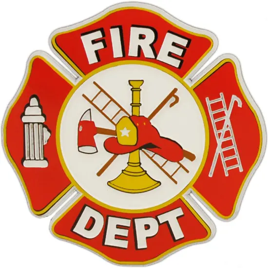 EagleEmblems Fire Dept Logo Magnet (2.625'') Firefighter Fire Department {1}