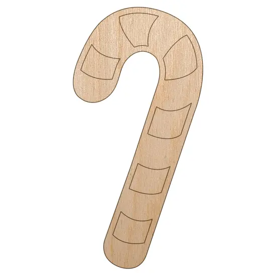 Candy Cane Christmas Unfinished Wood Shape Piece Cutout for DIY Craft Projects {7}