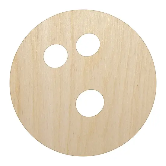 Bowling Ball Unfinished Wood Shape Piece Cutout for DIY Craft Projects {7}