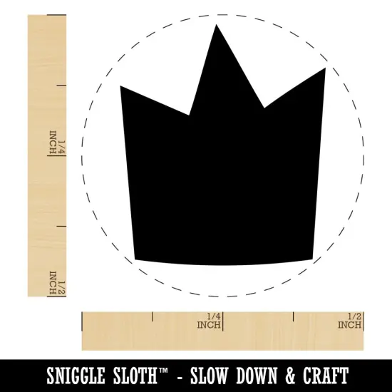 Silly Crown Self-Inking Rubber Stamp for Stamping Crafting Planners Orange {1}
