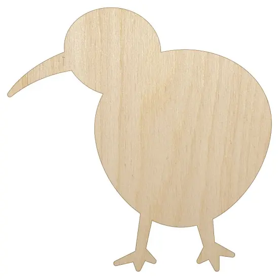 Kiwi Bird Solid Unfinished Wood Shape Piece Cutout for DIY Craft Projects {1}