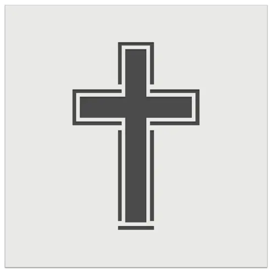 Cross with Outline Christian Wall Cookie DIY Craft Reusable Stencil {2}