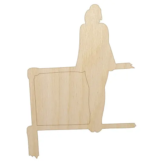 Gymnastics Gymnast Uneven Bars Solid Unfinished Wood Shape Piece Cutout for DIY Craft Projects {7}