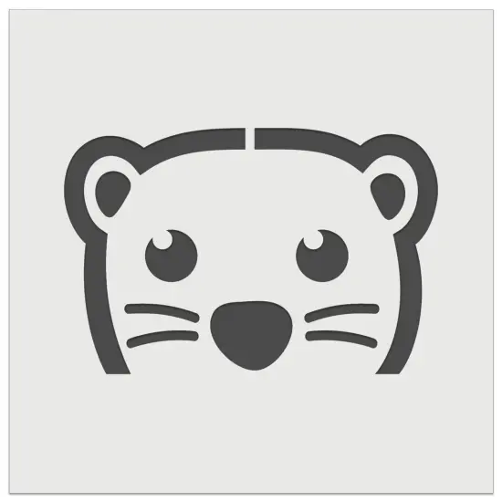 Peeking Otter Wall Cookie DIY Craft Reusable Stencil {7}