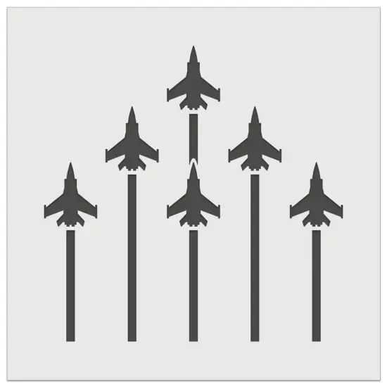 Fighter Jet Formation Wall Cookie DIY Craft Reusable Stencil {7}