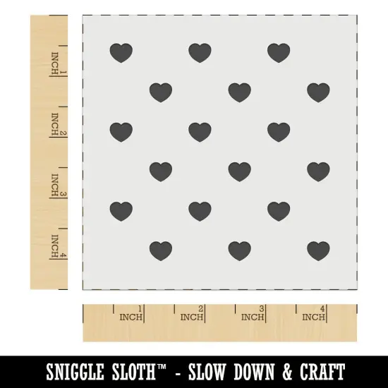 Hearts Polka Dots Wall Cookie DIY Craft Reusable Stencil {7}
