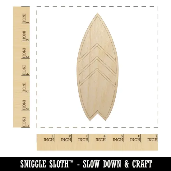 Stylish Surfboard Unfinished Wood Shape Piece Cutout for DIY Craft Projects {1}