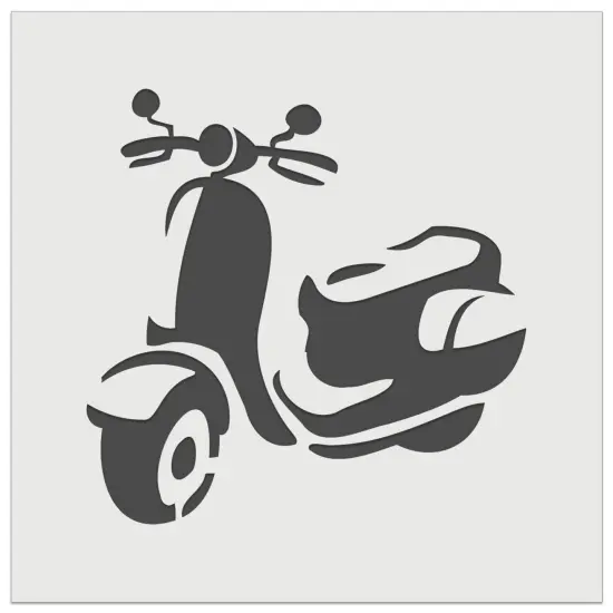 Moped Motor Scooter Motorcycle Vehicle Wall Cookie DIY Craft Reusable Stencil {7}