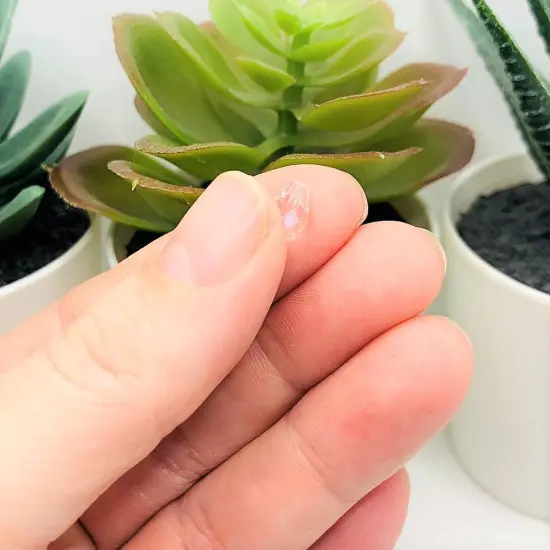 4, 20 or 50 Pieces: 6x8 mm Teardrop Clear Diamond Imitation Crystal April Birthstone Beads {3}