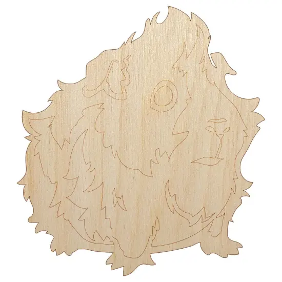Cute and Hairy Abyssinian Guinea Pig Unfinished Wood Shape Piece Cutout for DIY Craft Projects {2}