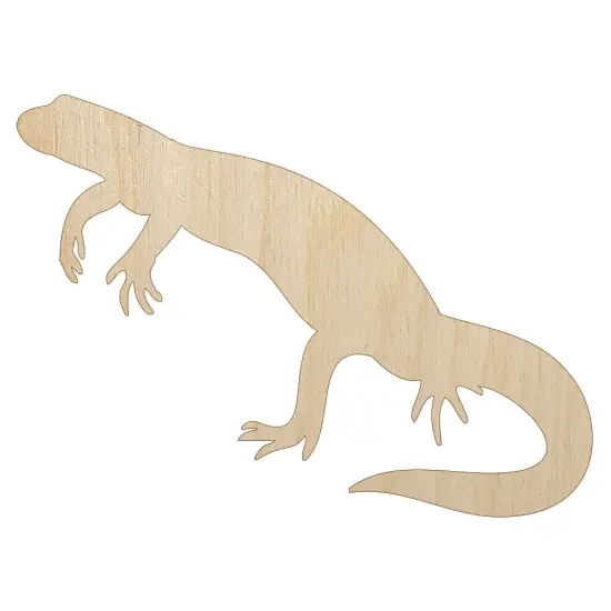 Newt Lizard Salamander Solid Unfinished Wood Shape Piece Cutout for DIY Craft Projects {1}