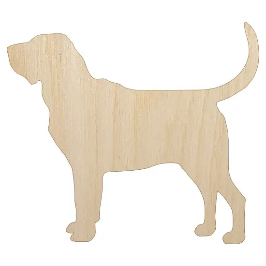 Bloodhound Dog Solid Unfinished Wood Shape Piece Cutout for DIY Craft Projects {1}
