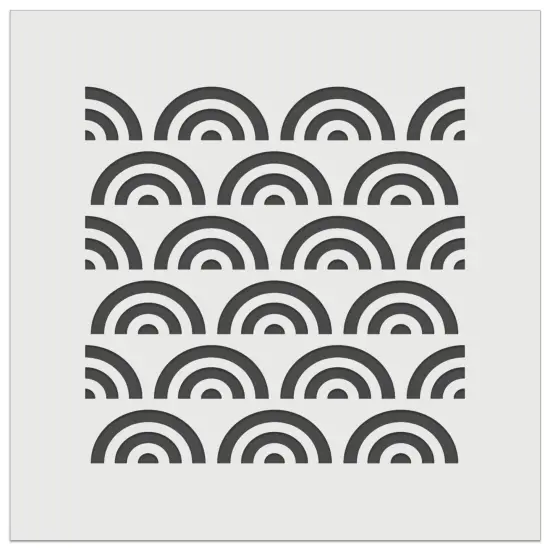 Rainbow Pattern Wall Cookie DIY Craft Reusable Stencil {7}