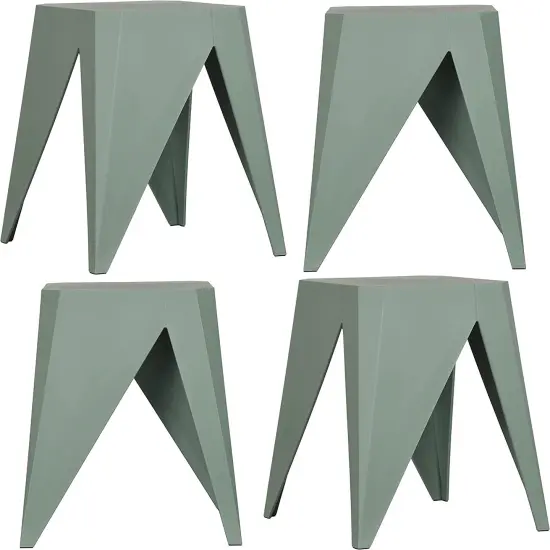 ISL Furnishings InterSpaceLiving Zuho Multi-USe Stool (4, Smoke Green) {1}