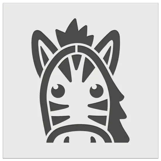 Peeking Zebra Wall Cookie DIY Craft Reusable Stencil {2}