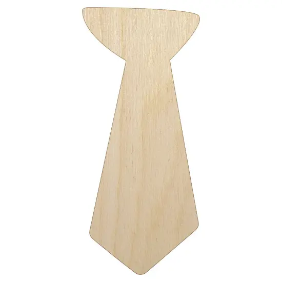 Neck Tie Doodle Solid Unfinished Wood Shape Piece Cutout for DIY Craft Projects {1}