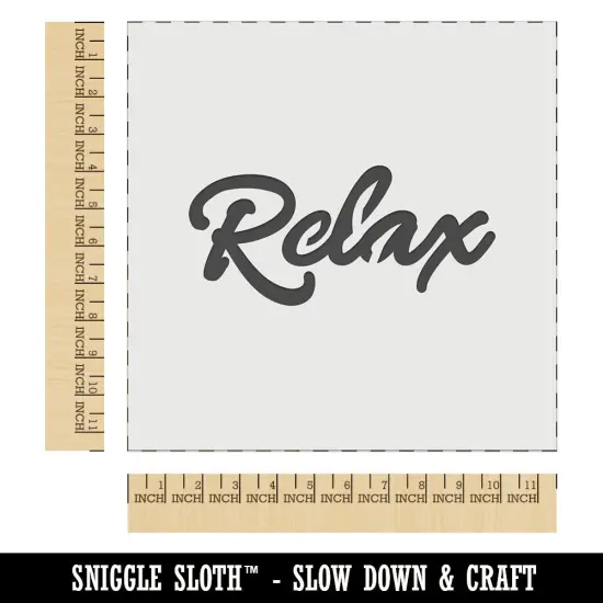 Relax Fun Text Wall Cookie DIY Craft Reusable Stencil {1}