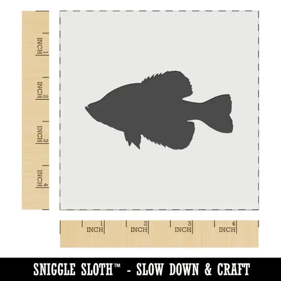 Crappie Fish Silhouette Wall Cookie DIY Craft Reusable Stencil {6}