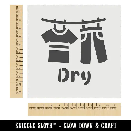 Laundry Hanging Dry Wall Cookie DIY Craft Reusable Stencil {1}