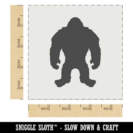 Hairy Bigfoot Sasquatch Standing Silhouette Wall Cookie DIY Craft Reusable Stencil {6}