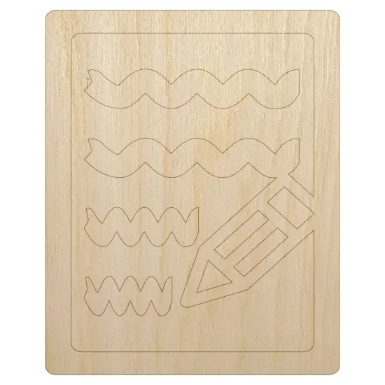 Writing Symbol Unfinished Wood Shape Piece Cutout for DIY Craft Projects {7}