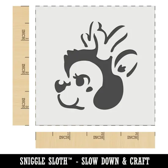 Cheerful Holiday Reindeer Christmas Wall Cookie DIY Craft Reusable Stencil {5}