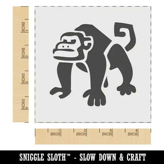 Grumpy Monkey with Curly Tail Wall Cookie DIY Craft Reusable Stencil {6}