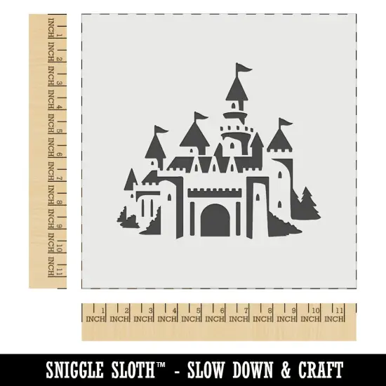 Fantasy Fairytale Castle with Towers Wall Cookie DIY Craft Reusable Stencil {1}