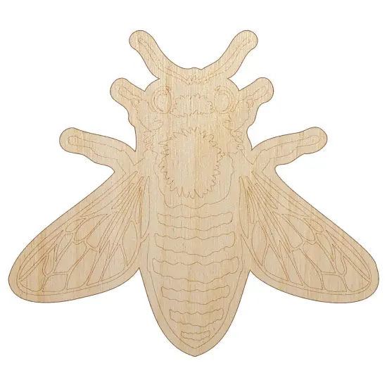 Realistic Fuzzy Honey Bee Unfinished Wood Shape Piece Cutout for DIY Craft Projects {2}