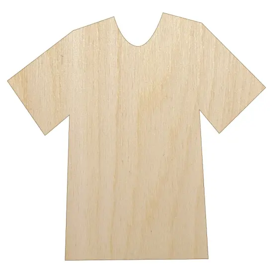 T-Shirt Laundry Solid Unfinished Wood Shape Piece Cutout for DIY Craft Projects {1}