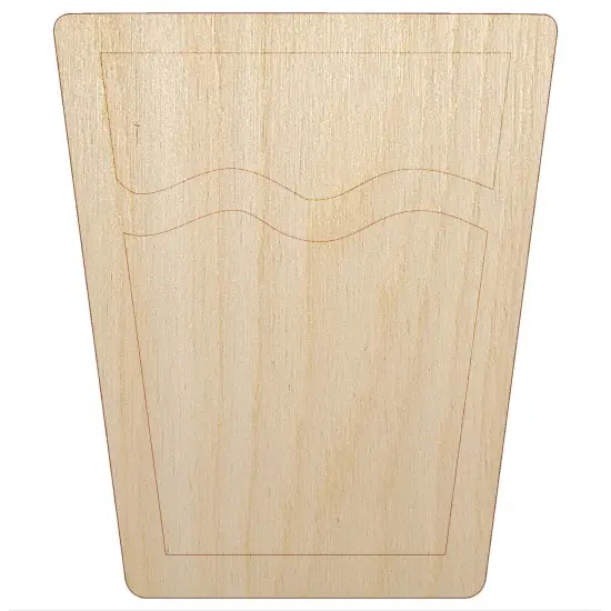 Water Glass Cup Unfinished Wood Shape Piece Cutout for DIY Craft Projects {7}