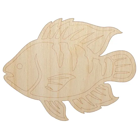 Tilapia Fish Fishing Unfinished Wood Shape Piece Cutout for DIY Craft Projects {7}