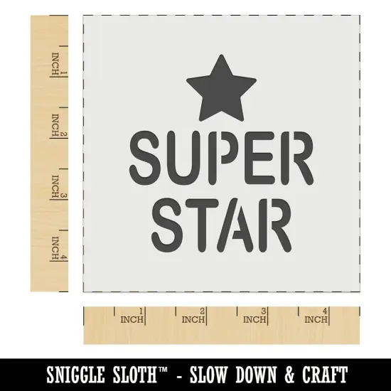 Super Star Fun Text Teacher School Wall Cookie DIY Craft Reusable Stencil {6}