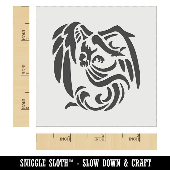Asian Phoenix Fenghuang Chinese Mythological Creature Wall Cookie DIY Craft Reusable Stencil {5}