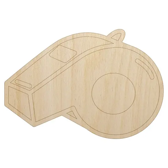 Whistle Coach Sports Unfinished Wood Shape Piece Cutout for DIY Craft Projects {7}