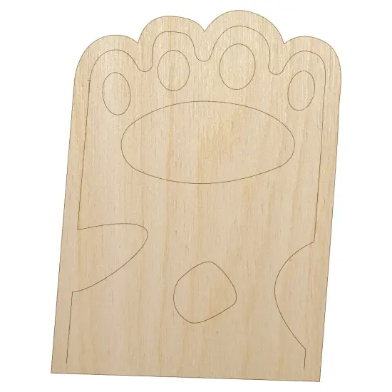 Cute Dog Cat Paw Spotted Doodle Unfinished Wood Shape Piece Cutout for DIY Craft Projects {7}