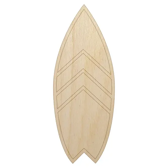 Stylish Surfboard Unfinished Wood Shape Piece Cutout for DIY Craft Projects {2}